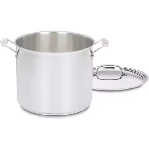 12-Quart Stockpot W/Lid, Chef's Classic Collection,dishwasher Safe for An Easy Clean Up, Silver, 766