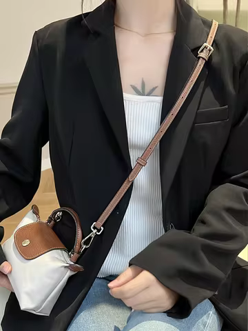 Leather Crossbody Bag Strap For Longchamp Mini,Bag Shoulder Strap Brown Bag Belt,Durable Handbag Bag