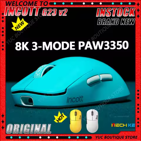NEW INCOTT G23 V2 PRO/Se Gaming Mouse PAW3395 47g 3-mode Lightweight Wireless 8000Hz Polling Rate Ul