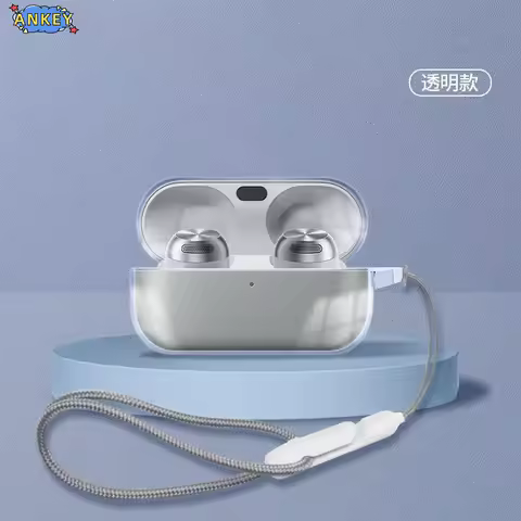 Clear Case for Technics EAH-AZ100 Case Protective Transparent Clear TPU Covers AZ100 Lanyard Bluetoo