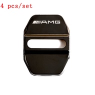 4Pcs For Mercedes Benz AMG Car Stainless Steel Door Lock Cover Auto Accessories Suitable for A C CLA
