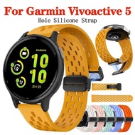 Garmin Vivoactive 5 Smart Watch Strap Magnetic Hole Silicone Watch band For Garmin Vivoactive 5 Soft Replacement Band