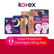 KOTEX Total Protection Overnight Wing Pad 28cm / 32cm / 35cm / 41cm | 100% No Back Leaks