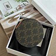 celine 老花圓餅包零錢包迷你首飾盒12×5cm 全新閒置配件塵袋盒子