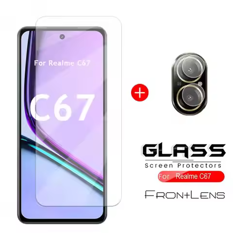 For Realme C67 Glass Realme C67 Tempered Glass Screen Protector Film 9D Camera Lens Protector Film R