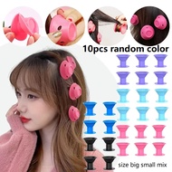 10PCS Non-hair-damaging Silicone Mushroom Bell Curling Iron Perm Curl Hair Curl Magic Curl Hair Bar 