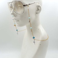 裝飾珠子眼鏡鍊 鍍18K金不易氧化掉色 保色持久防過敏 不包含眼鏡