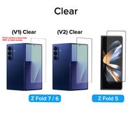 LionShield Samsung Z Fold 7/ 6 / 5 Outer Screen Protector Galaxy Z Fold 7/6/5 Tempered Glass (Clear/