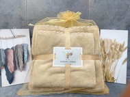 HANDUK SET / PEKET HANDUK 2IN1 PREMIUM IMPORT BESAR 70X14 DAN HANDUK wajah 35X75 / HANDUK MANDI DEWA