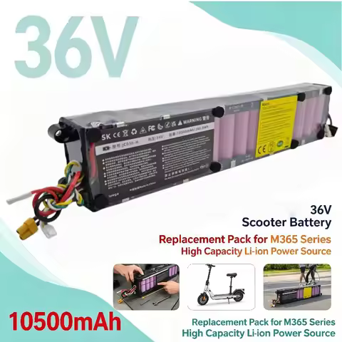 36V 10500mAh Lithium‑ion Scooter Battery Pack Replacement for Xiaomi M365 M356 Ipega Pro