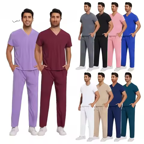 Nursing Scrubs Set Anti-Wrinkle Medical Surgical Gown Wholesale Hospital Scrub Top Doctor Nurse Spec