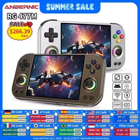 Anbernic RG 477M Handheld Game Console 4.7" LTPS In-Cell Multi-touch Screen Android WIFI Video Gamin