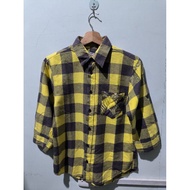 Norton motorcycle flannel shirt size S yellow quarter sleeve used