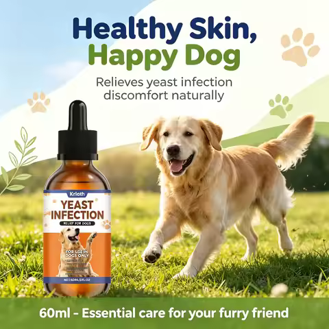 Dog Herbal Drops for Skin & Coat Health – Yeast Infection Relief, Itching & Redness Soother, Immune 