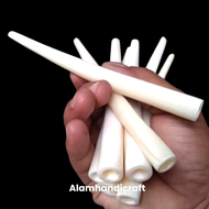 ONCE PIPA ROKOK TULANG SAPI BULAT PUTIH NATURAL PANJANG 12CM TEBAL DAN PRESISI SANGAT ISTIMEWA BONUS