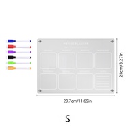 Weekly Planner Magnet Kulkas Akrilik Custom Dinding Schedule Board untuk dinding kantor