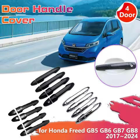 Car Door Handle Cover for Honda Freed GB5 GB6 GB7 GB8 2017~2024 Sticker Trim Exterior Scratch Decor 