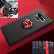 For Samsung Galaxy Note 9 Note 8 Shockproof Armor Case Hybrid Magnetic Metal Finger Ring Holder Stand Cover