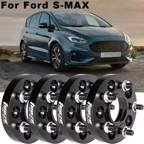 2/4PCS 5X108 CB 63.4 M14X1.5 For Ford S-MAX Flange Plate T6-7075 Wheel Spacers Aluminum Hub widened 