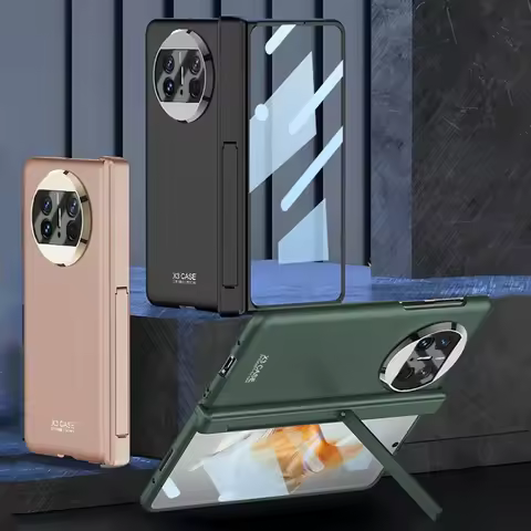 Magnetic Hinge Armor Bracket Case for Huawei Mate X3 Case Outer Screen Glass Protective Stand Plasti