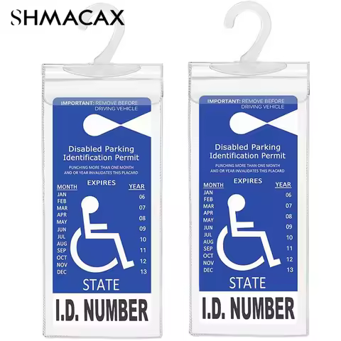 Handicap Parking Placard Holder Ultra Transparent Disabled Parking Permit Placard Protective Holder