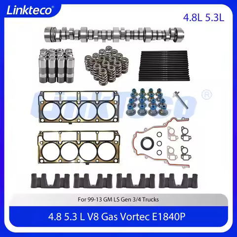 Engine Sloppy Stage 2 Camshaft Rebulid Kit Full Gasket Lifter Set Fit 4.8 5.3 L For 99-13 GM LS Gen 