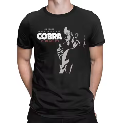 80s retro Space Adventure Cobra Psychogun Kobura Adventure BUCHI TERASAWA 100% Cotton Tee Anime T Sh