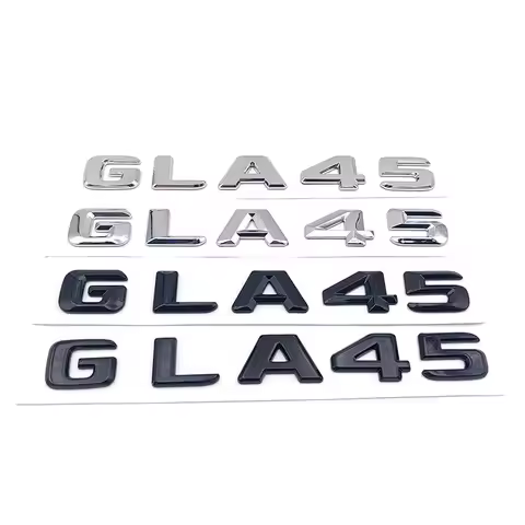 3d ABS Chrome GLA 45 GLA45 Logo Letters Car Trunk Emblem Badge Sticker For Mercedes Benz GLA45 AMG W