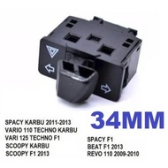 BJM Trapezoid 30MM 34MM Hazard Switch Motorcycle Turn Signal Hazard Switch Motorcycle Turn Signal Sw