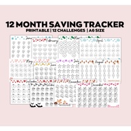 [C46] A6 Monthly Savings Challenge Printable