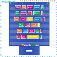 NENTEY Standards Pocket Chart, Educational Durable Classroom Pocket Chart, Large Class Schedule Char