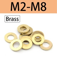 ((Brass Washer) Brass Flat Washer/Washer M2/M2.5/M3/M4/M5/M6/M8 Thick Brass Round Meson Metal Screw 