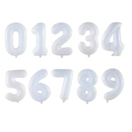40 Inch Large Size Number Balloon/White Balloon/Number Balloon/Birthday Balloon/Age Balloon/Party Ba