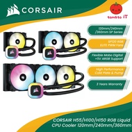CORSAIR H55/H100/H150 RGB Liquid CPU Cooler - 120mm/240mm/360mm