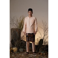 BAJU MELAYU TELUK BELANGA PASTEL PEACH (23 WARNA)