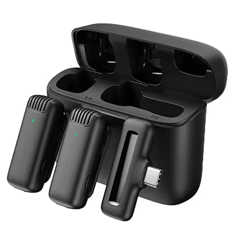 Original J13 J12 Wireless Lavalier Microphone With Charger Box Noise Reduction Audio Video Recording