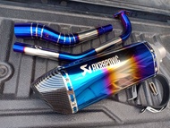 ชุดท่อไทเท New YAMAHA R15 ปี2017-2021MT15XSR155 แสตนเลสเกรด 304 อย่างดีสวมปลายท่อแต่งขนาด 2 นิ้ว(51 