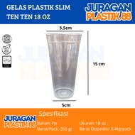 TenTenTen Clear Plastic Cups 18oz 22oz Contents 50pcs | 22 oz Plastic Drink Cup