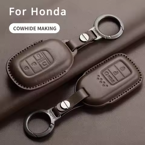 Leather Car Remote Key Case Cover For Honda Civic 11th 2022 For Honda Civic Accord HR-V CR-V CRV 202