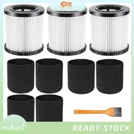 [ecshop1.ph] 3pcs DCV5801H Vacuum HEPA Filter for  DCV580H, DCV581H 20V MAX Wet/Dry Vacuum with 6 Fo