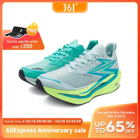 361 Degrees Flame 4.5 Men's Running Shoes Carbon Plate Breathable Stable Rebound Grippy Durable Mara