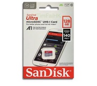 SANDISK MICROSD 128gb Card Ultra UHS-I 140mb/s 手機switch監控器ipcam車cam備份豆腐記憶卡 micro sd 128gb SWITCH IPCAM Qubii carcam memory card 128 GB香港行貨[2023] 新版