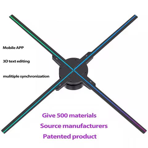 3D holographic fan projector advertising display lights 3D hologram advertising lights decorative co