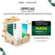 OPPO A5 Smartphone | 8GB + 256GB | Snapdragon 6s 4G Gen1 | 6000mAh Large Battery | 45W SUPERVOOCCTM