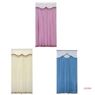 zzz Lace Door Curtain Punch Free Self Adhesive Long Curtain Decorations Supplies