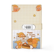 Thick Paper Password Lock Notebook Student Cute Diary Password Cartoon Creative Locked Notebook Note