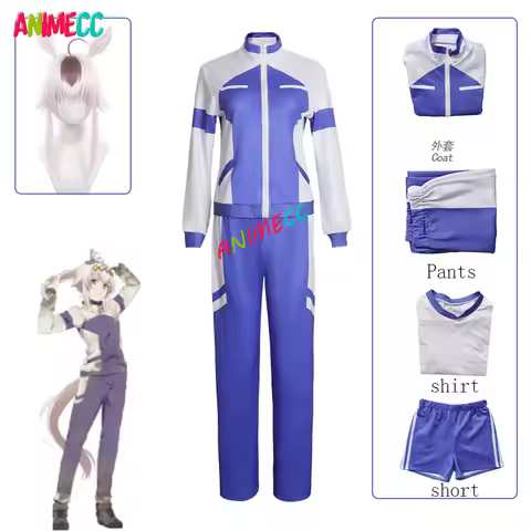 ANIMECC IN STCOK Oguri Cap Cosplay Sport Costume Wig Anime Uma Musume Cinderellaa Gray Cosplay Hallo
