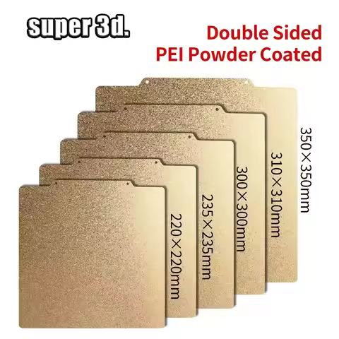 Magnetic PEI Powder Sheet 235/250/310/350/220mm Double Sided Spring Steel Sheet Textured For Ender 3