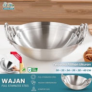 Sinda Stainless Steel Wok 555 With Stainless Steel Handle Premium Quality Wok