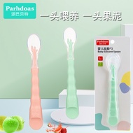 Papa Bet Baby Auxiliary Feeding Puree Spoon Double-Headed Silicone Feeding Mud Spoon Baby Feeding Sp
